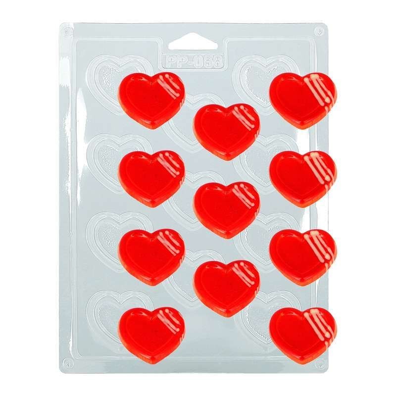 Chocolate Friture Thermoformed Mould - Heart x11