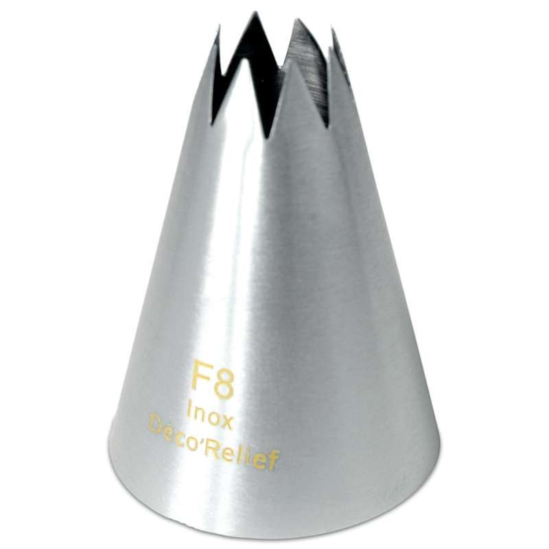 Fluted F8 - Stainless Steel Piping Nozzle