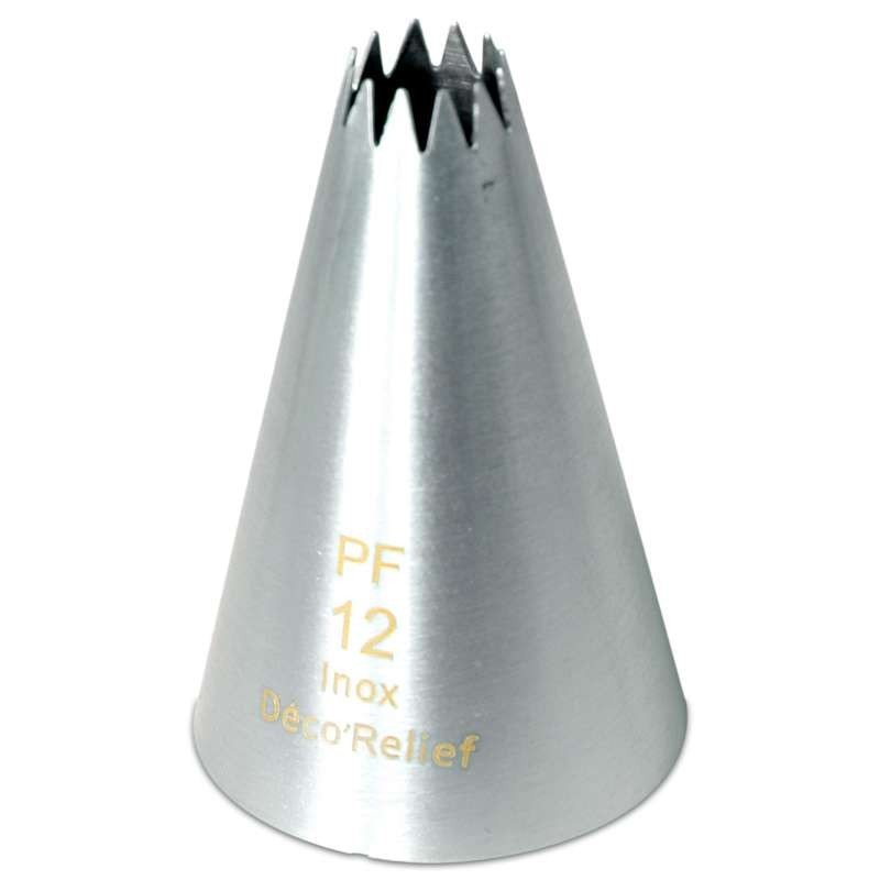 Petit-four 12 teeth - Stainless Steel Piping Nozzle