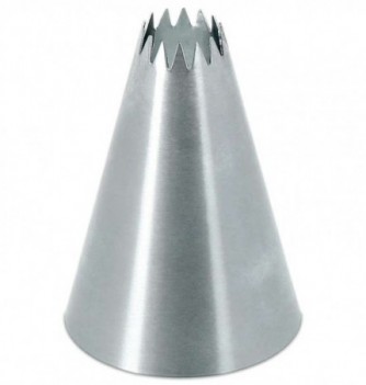 Stainless steel pastry tube petit-four 14 teeth