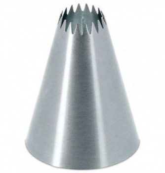 Stainless steel pastry tube petit-four 18 teeth
