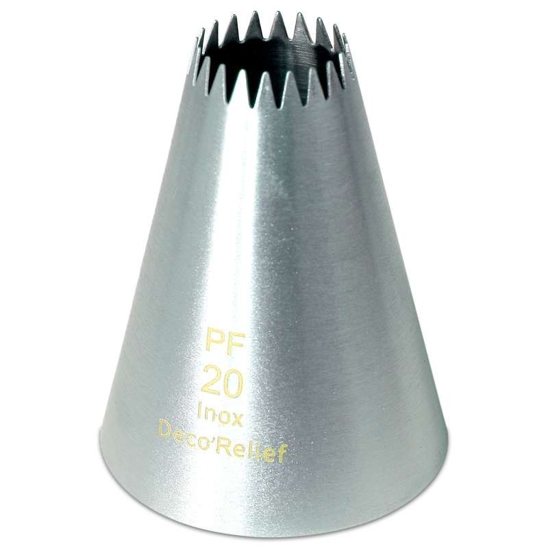 Petit-four 20 teeth - Stainless Steel Piping Nozzle