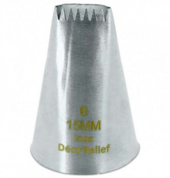 Log 6 Teeth - Stainless Steel Piping Nozzle