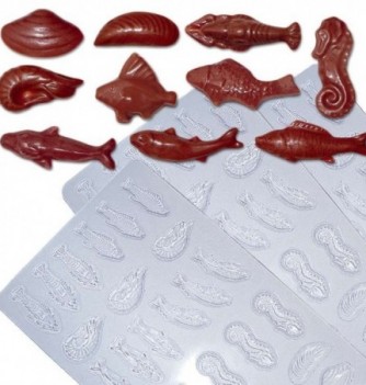 10 termoformed plastic sheets for easter subjects