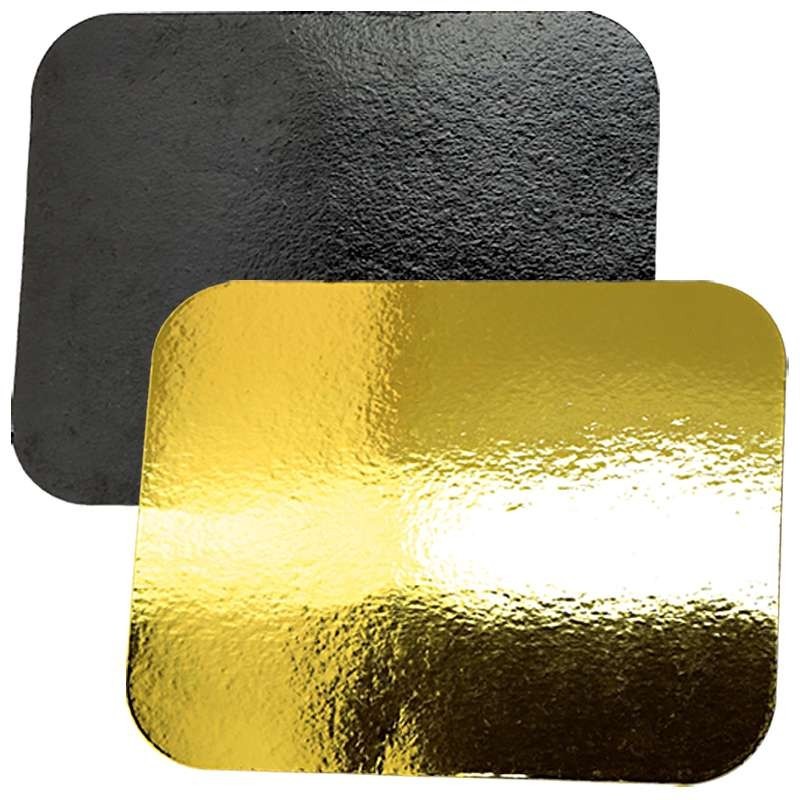 x10 Gold/Black Rectangular Cardboard Cake Base (60x40cm)