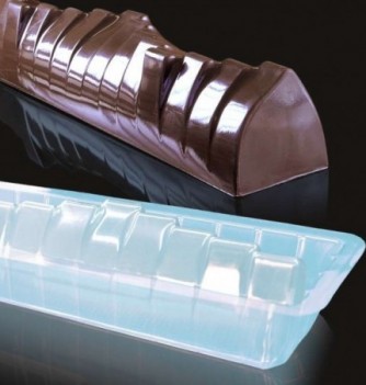 Yule Log Cake Mold in Plastic - Wave