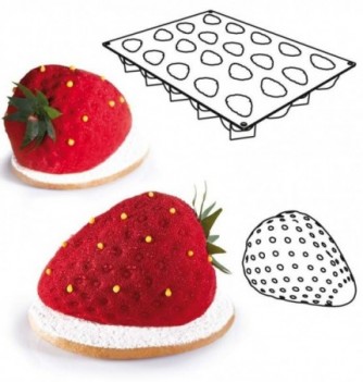 Strawberry Tutti Frutti - PAVOFLEX Moulds (71x54x46mm - 90ml)