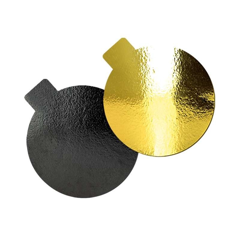 x40 Gold/Black Round Cardboard Cake Base (6cm)