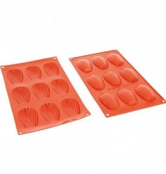 Moule Gâteau Silicone Grandes Madeleine Décoflex - 9 pcs