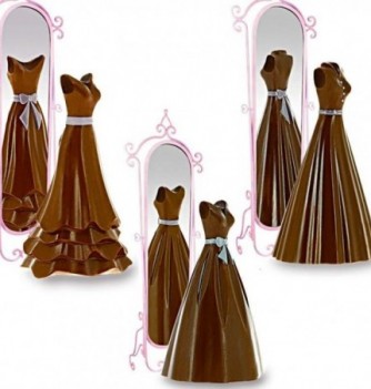 Chocolate Mold Flare Dresses 3 models