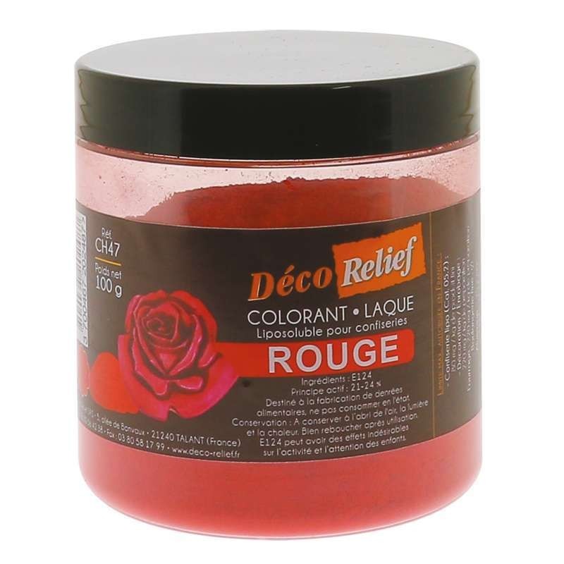 Colorant Alimentaire Liposoluble Rouge Laque 100g