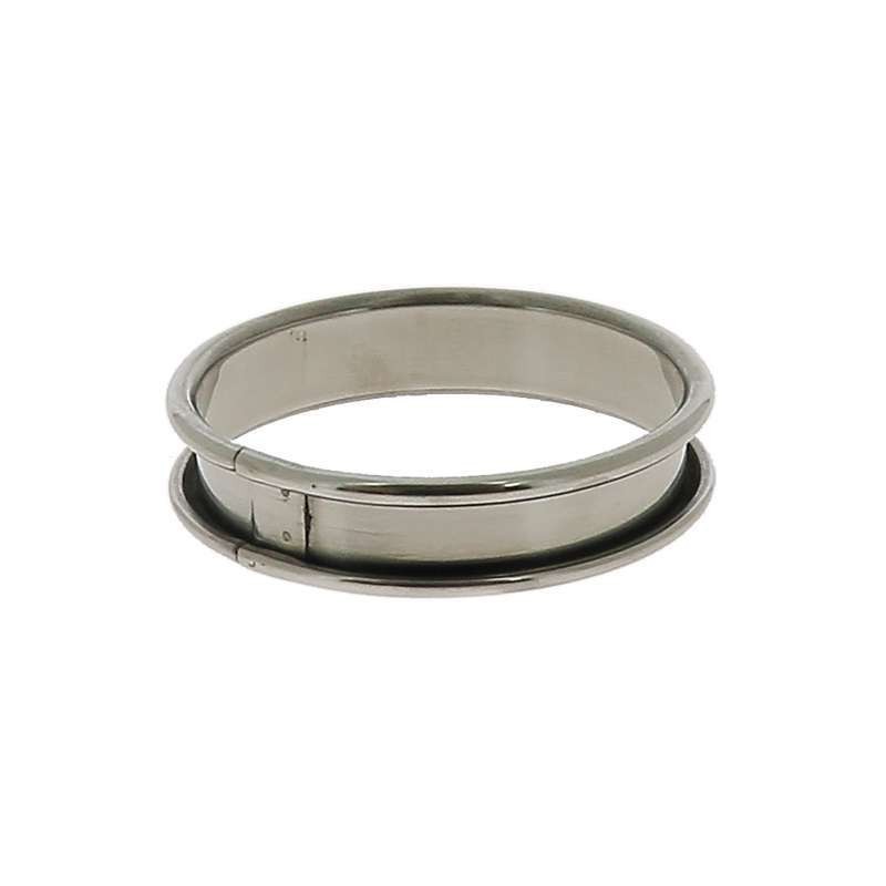 Stainless Steel Tartlet Ring - dia.8 cm - H.2 cm