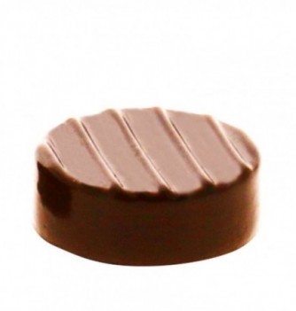Oval with Stripes Chocolate Mould