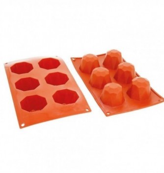 Moule Gâteau Silicone Grand Diamant Décoflex - 6pcs