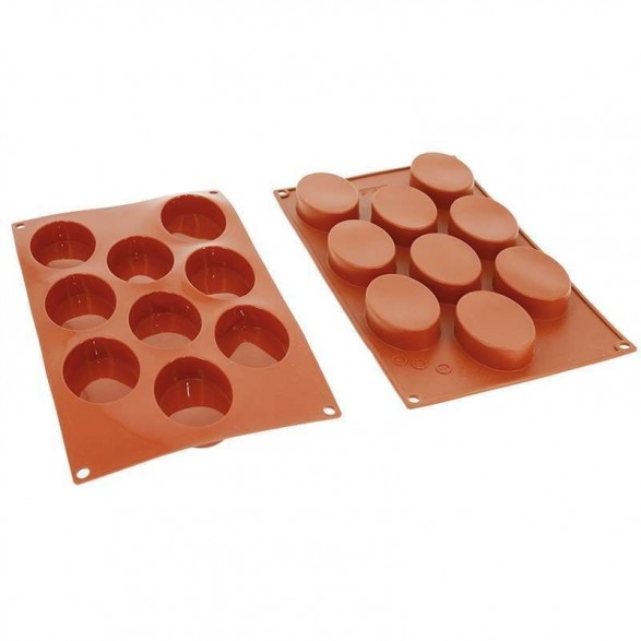 Moule Gâteau Silicone Ovale Décoflex - 9pcs