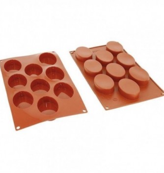 Moule Gâteau Silicone Ovale Décoflex - 9pcs