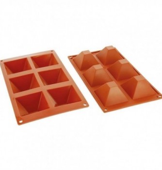 Silicone Mould - Decoflex Pyramid (6pcs)