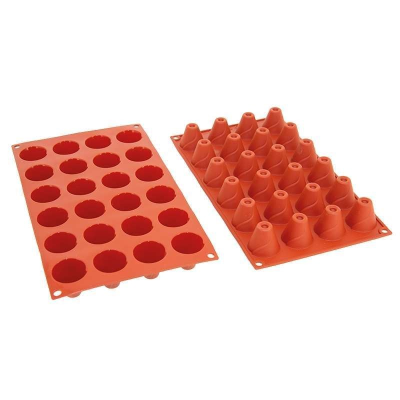 Moule Gâteau Silicone Cônes Creux Décoflex - 24pcs