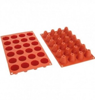 Moule Gâteau Silicone Cônes Creux Décoflex - 24pcs