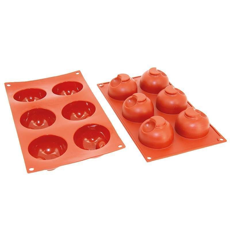 Moule Gâteau Silicone Demi Sphère Creuse Décoflex - 6pcs