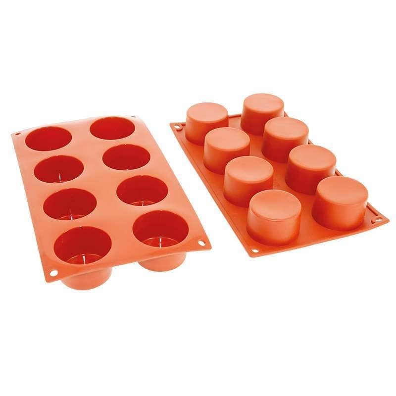 Moule Gâteau Silicone Cylindre Décoflex - 8pcs