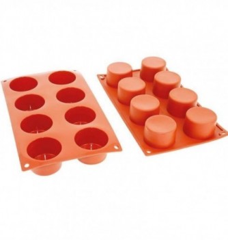 Moule Gâteau Silicone Cylindre Décoflex - 8pcs