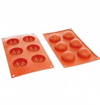 Silicone Mould - Semi Sphere (6pcs)