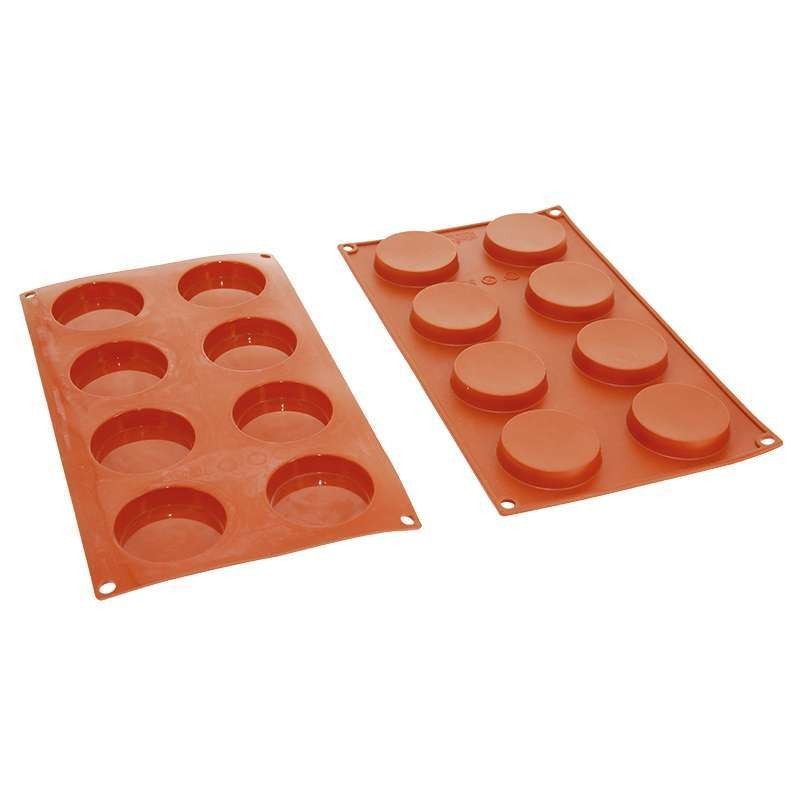 Silicone Mould - Decoflex Flan (8pcs)