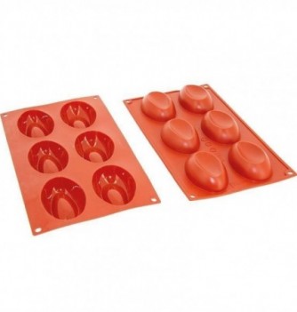 Silicone Mould - Decoflex Hollow Egg (6pcs)