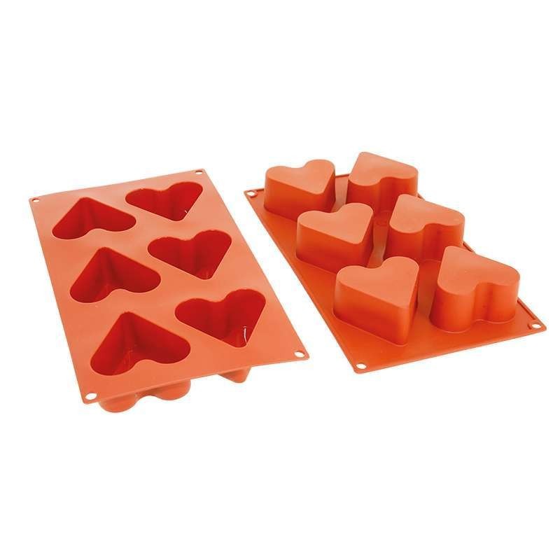 Silicone Mould - Decoflex Heart (6pcs)