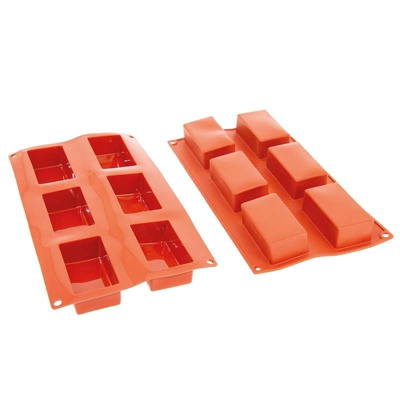 Moule Gâteau Silicone Rectangle Décoflex - 6pcs