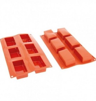 Moule Gâteau Silicone Rectangle Décoflex - 6pcs