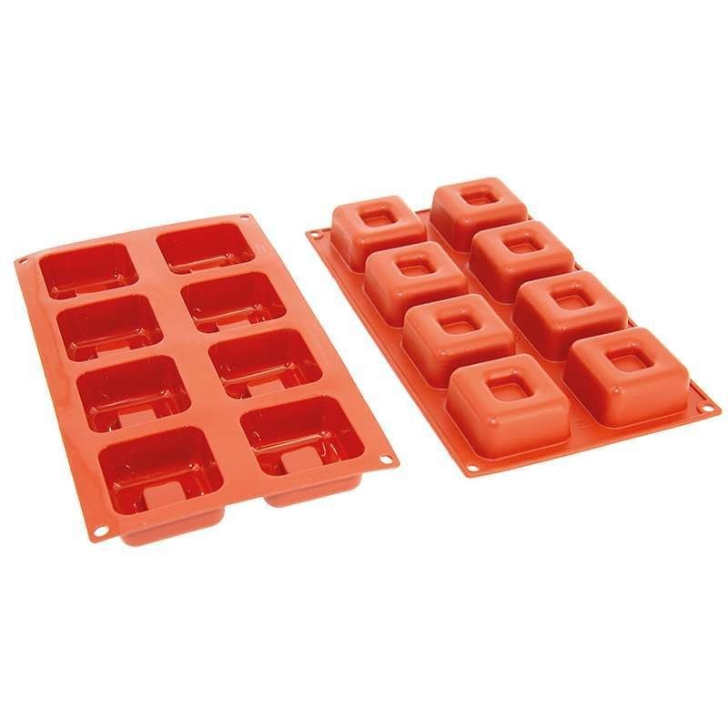 Moule Gâteau Silicone Carré Creux Décoflex - 8pcs