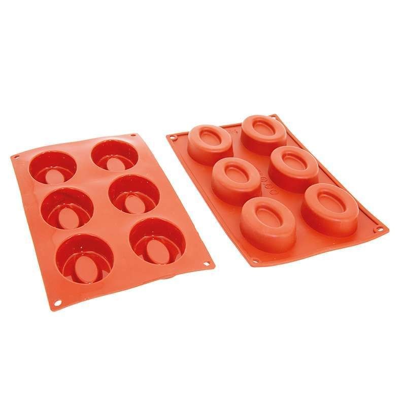 Silicone Mould - Decoflex Hollow Ovale (6pcs)