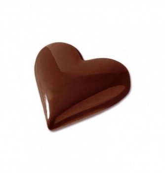 Chocolate mold smooth heart 3pcs
