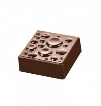 Chocolate mold square with drops 18pcs 9g