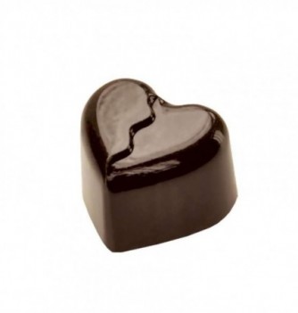 Chocolate mold Broken heart 27x24x17mm 18pcs 9g