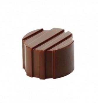 Chocolate mold - 21 Carved Round diam. 26x16 10 gr