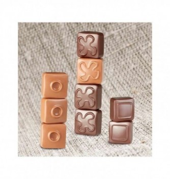 Square with Circle Chocolate Mould