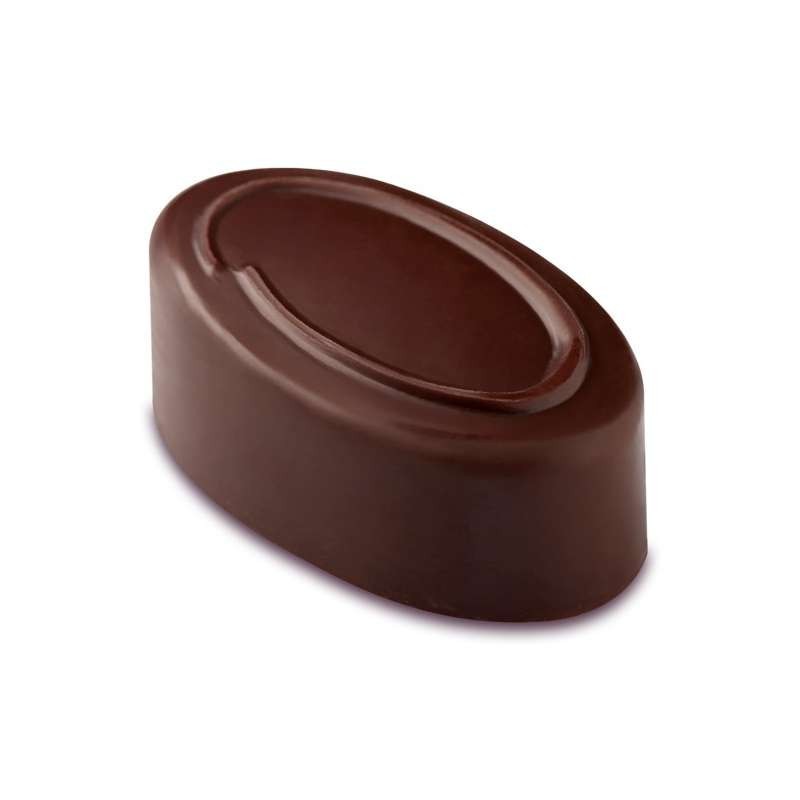 Oval with Lines Chocolate Mould
