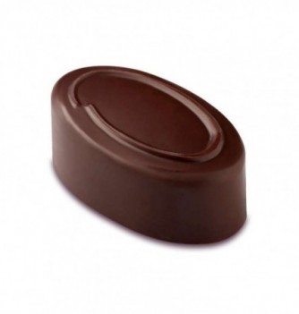 Oval with Lines Chocolate Mould