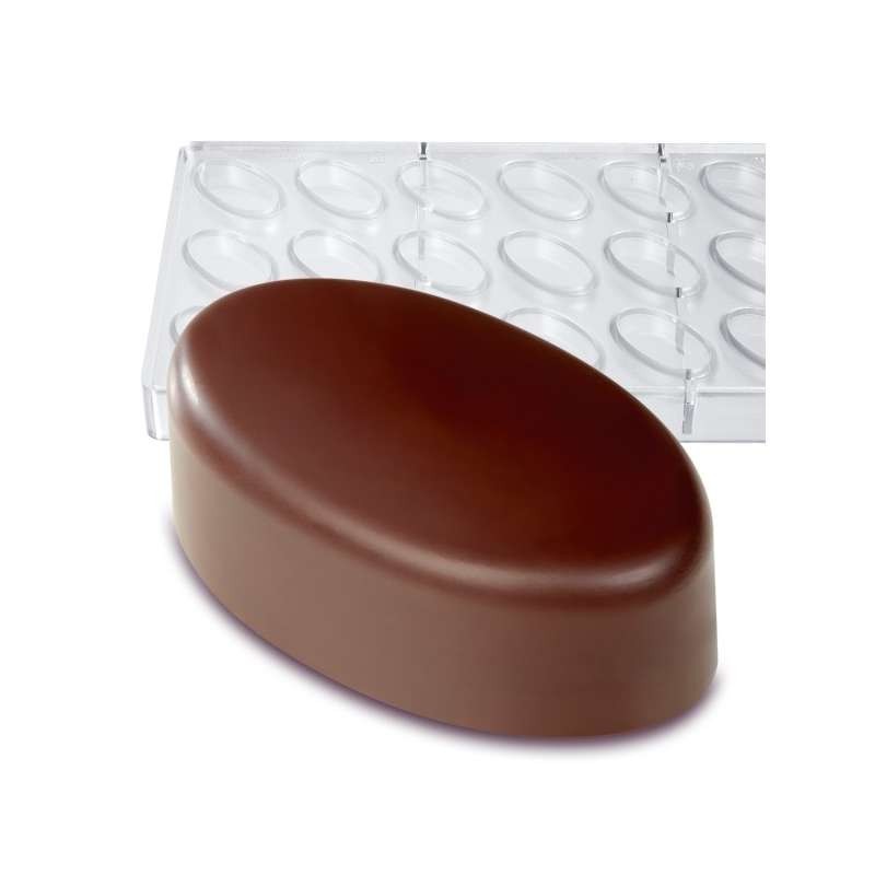 Moule Bonbon Chocolat Artisanal Ovale Uni Bombé
