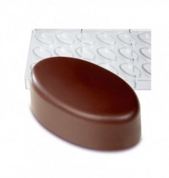 Moule Bonbon Chocolat Artisanal Ovale Uni Bombé