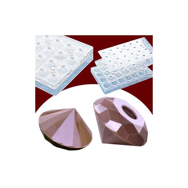 Magnetic Chocolate Mould - Diamond (28pcs)