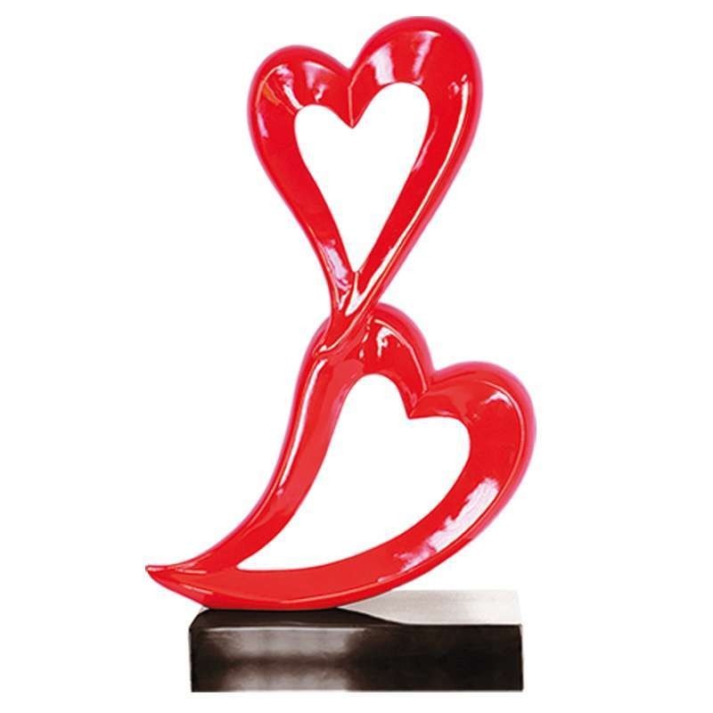 Sculpture Coeurs rouges