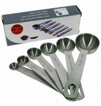 Lot de 6 Cuillères Doseuses INOX