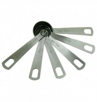 Stainless Steel Measuring Spoons x6