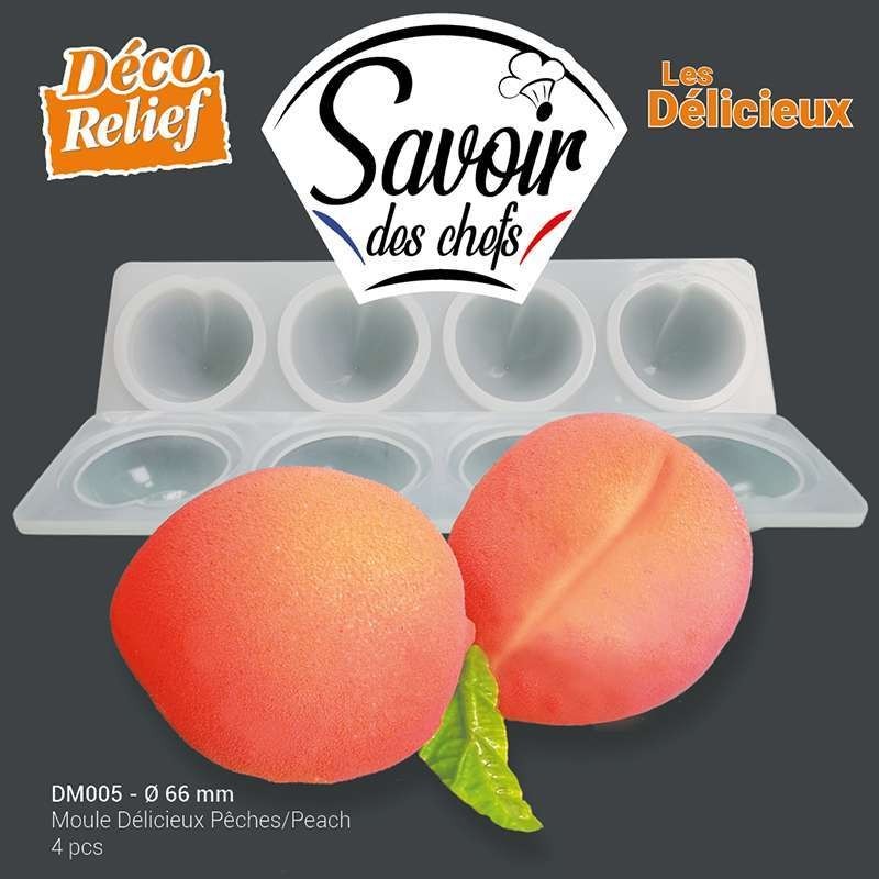 'Délicieux' Silicone Mould - Peach (Ø66mm)
