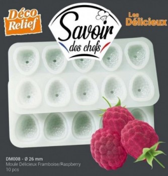 'Délicieux' Silicone Mould - Raspberry (Ø26mm)