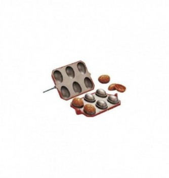 Mold for nougatine 6 half-eggs-70mm 